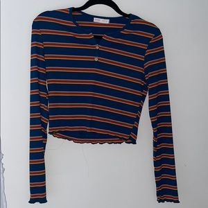 Long sleeve striped top